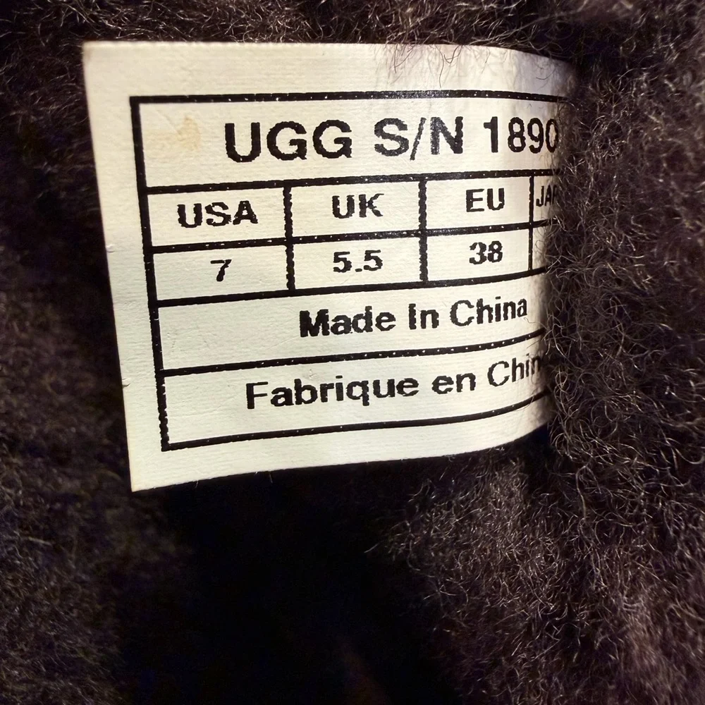 UGG Kenly 1890 Tall Zip Brown Boots‎ Size 7